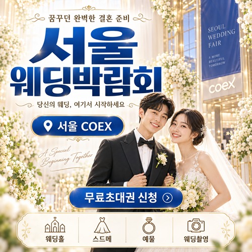 서울 웨딩박람회 통합 초대전 안내 포스터